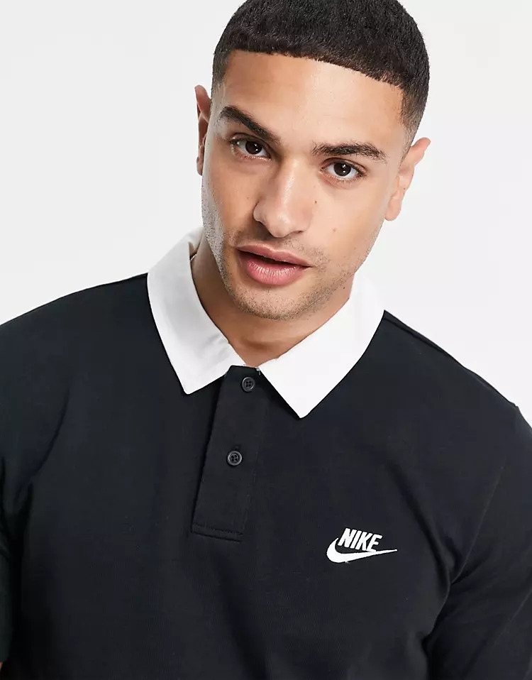 nike swoosh rugby polo