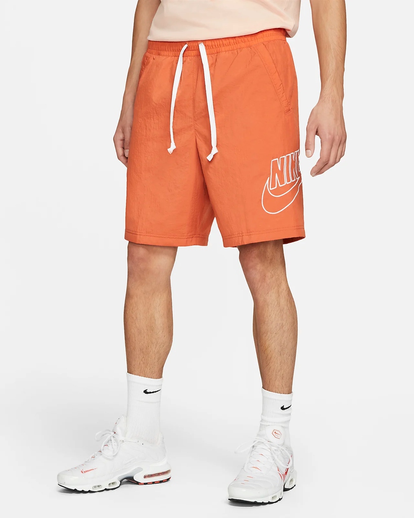 nike sportswear woven shorts orange