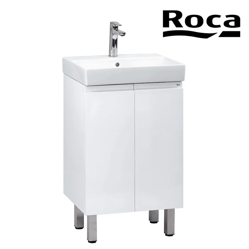 Roca A852116000 + A32768E000 Ona 500mm 雙開門面盆櫃+ 掛牆面盆(白色