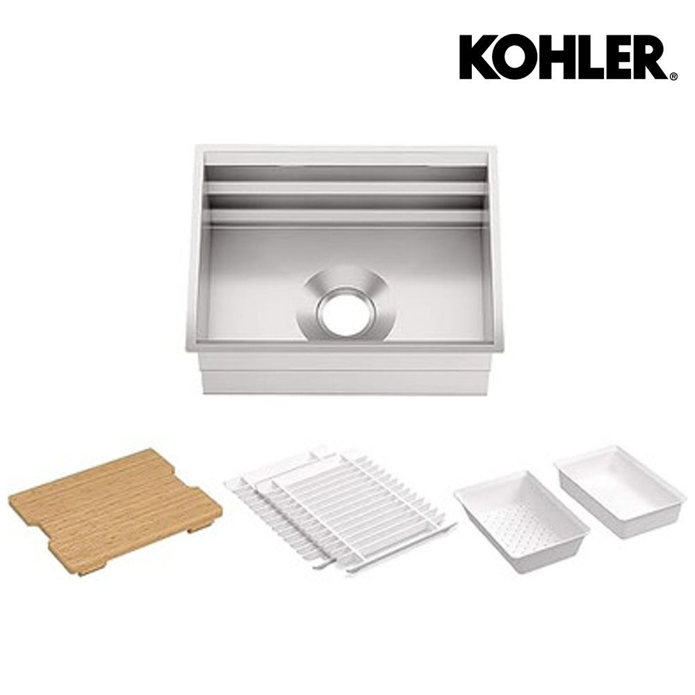Kohler K-23651T-NA PROLIFIC® 29” 下崁式廚房鋅盆尺寸: 737 x 450 x