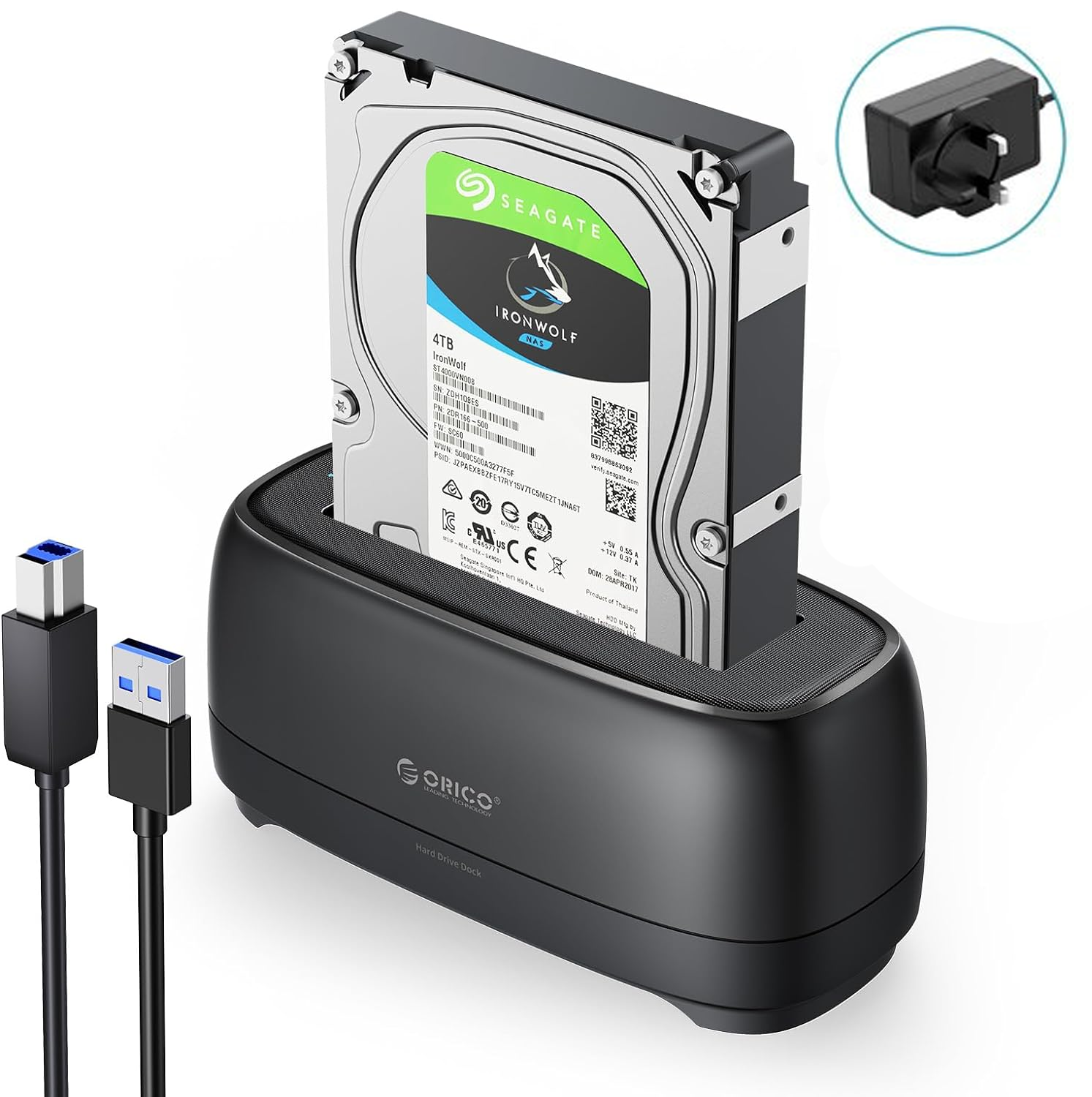 ORICO 2.5/3.5 inch HDD and SSD Hard Drive Dock, Max. Support