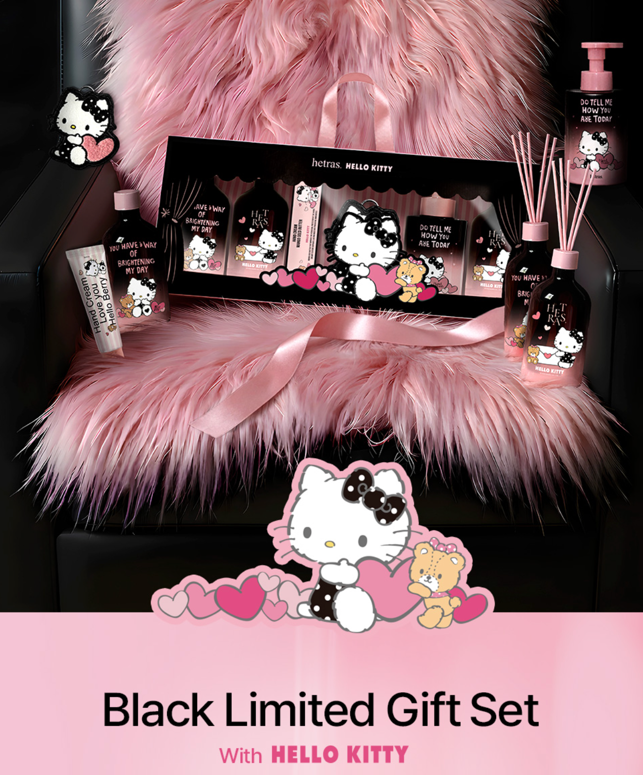 韓國Hetras x Hello Kitty Black Limited Gift Set - 40 Korea Garden