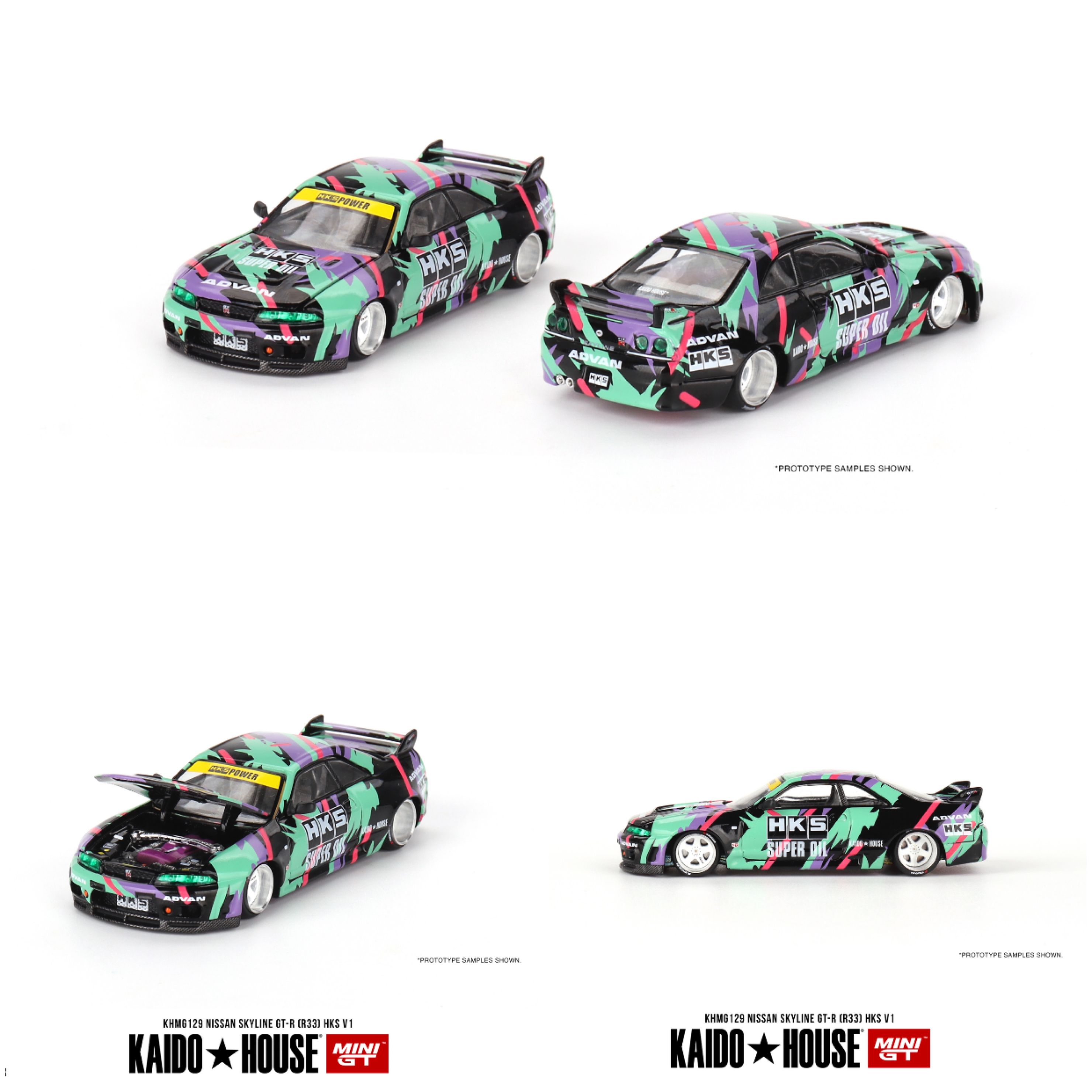 Kaido House X MINI GT 129 Nissan Skyline GTR R33 HKS MINIGT