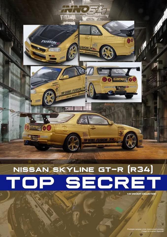 INNO 64 TOP SECRET 限定品 R34 (訳アリ) Amazon | INNO Models イノモデル 1/64 Nissan スカイライン GT