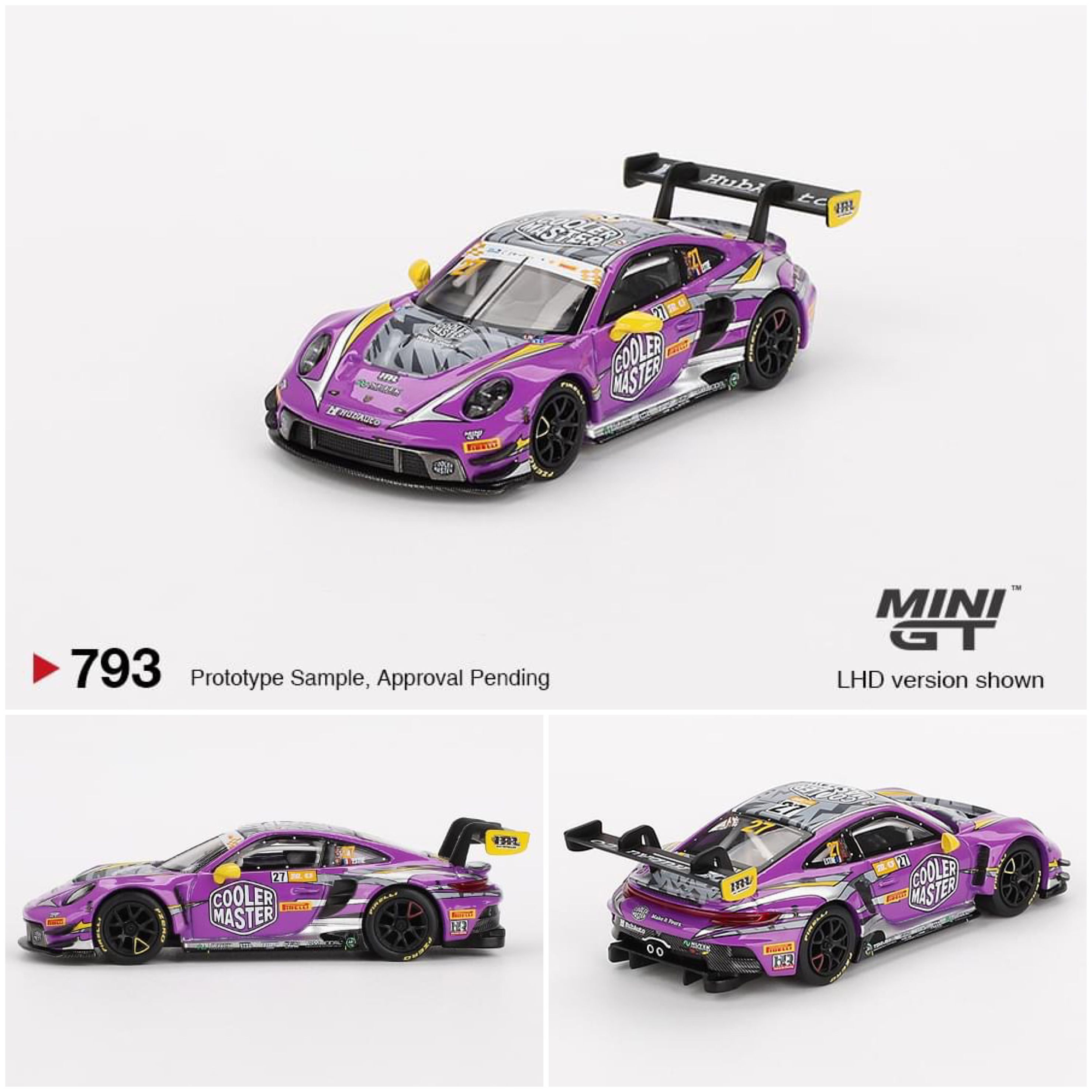 MINIGT MINI GT 793 Porsche 911 GT3 R #27 HubAuto Racing 2023 FIA