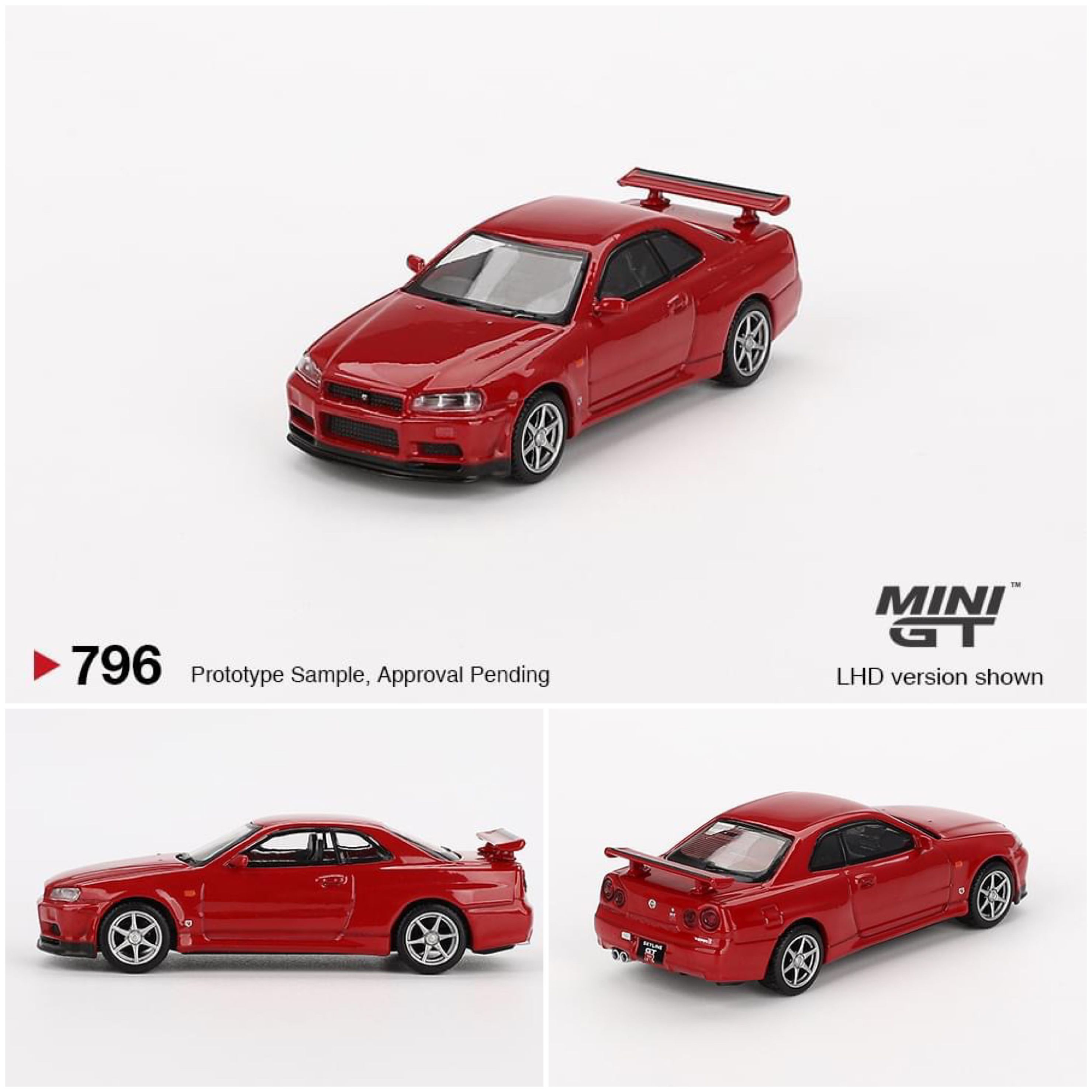MINIGT MINI GT 796 Nissan Skyline GTR R34 V-Spec Active Red
