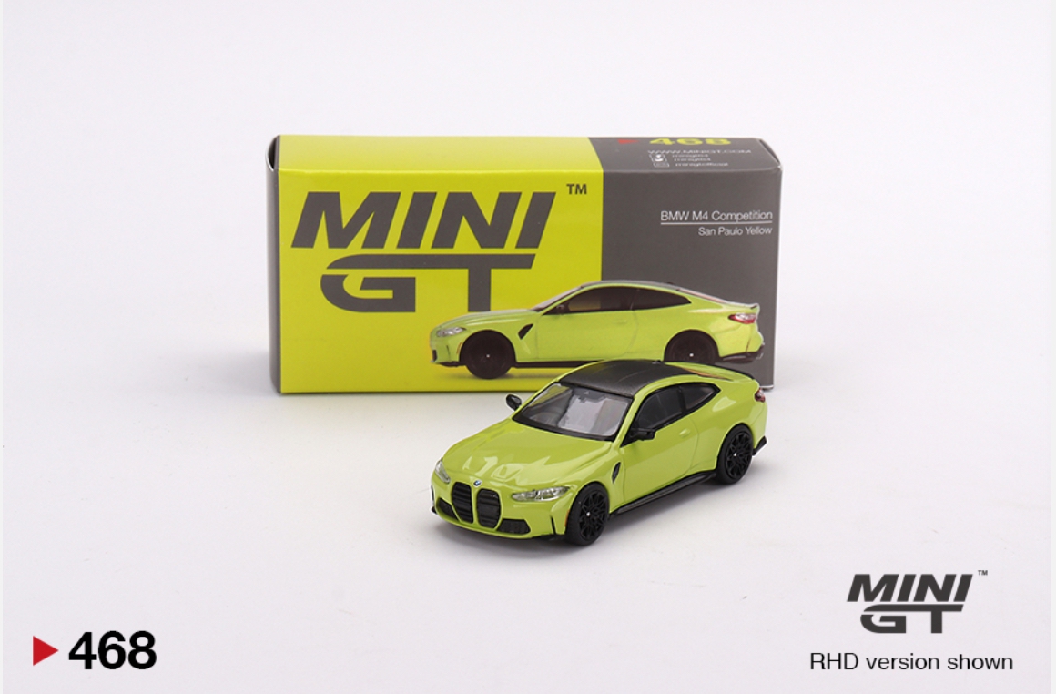 現貨MINIGT 468 BMW M4 Competition (G82) San Paulo Yellow MINI GT