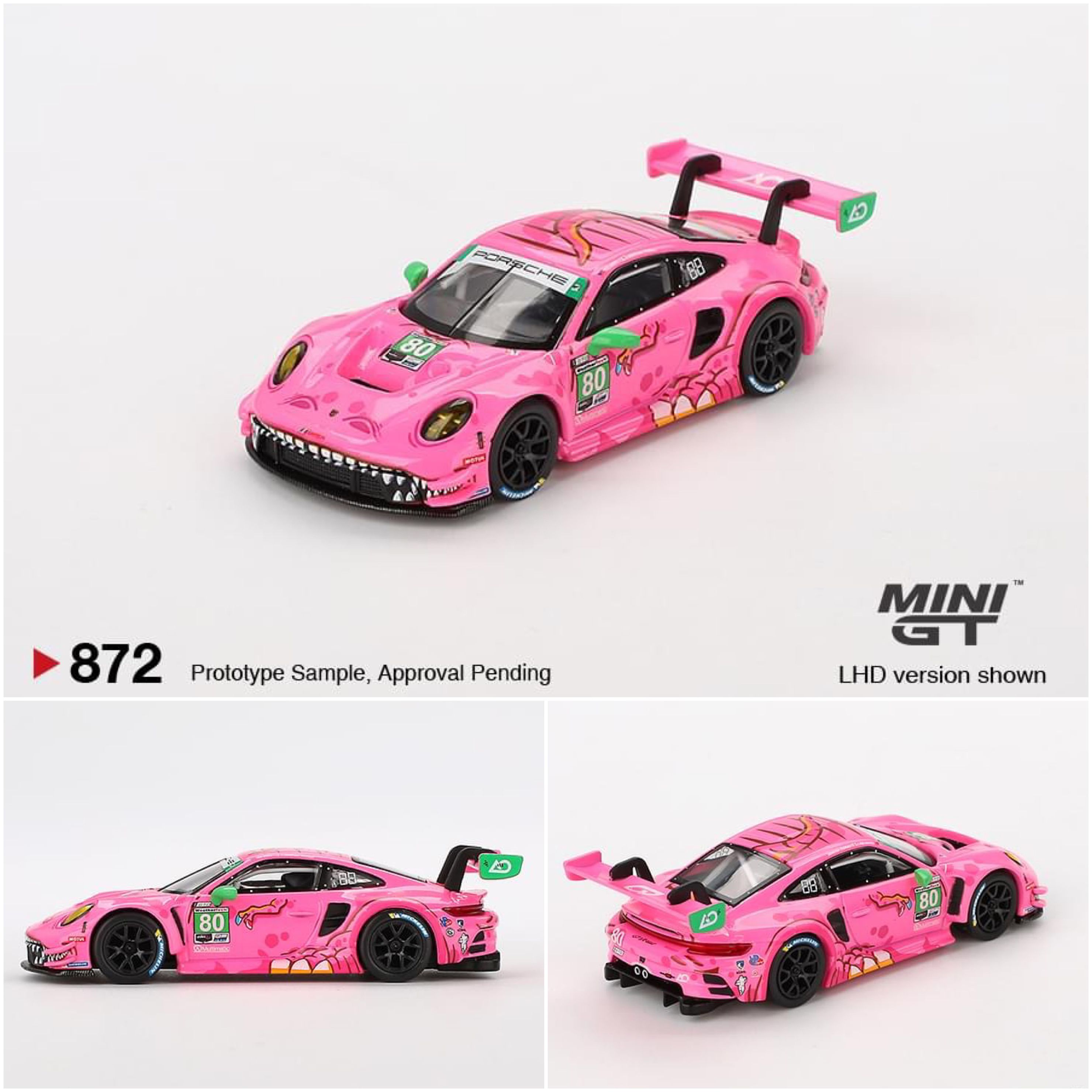 MINI GT 872 Porsche 911 GT3 R #80 AO Racing 2023 IMSA VIRginia