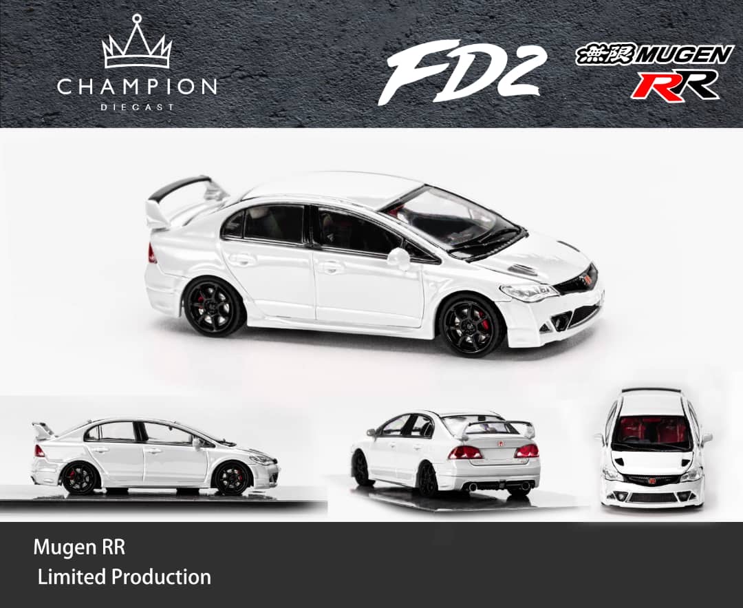 預訂Pre-order 》Champion Diecast 1:64合金模型！思域Civic FD2，無限