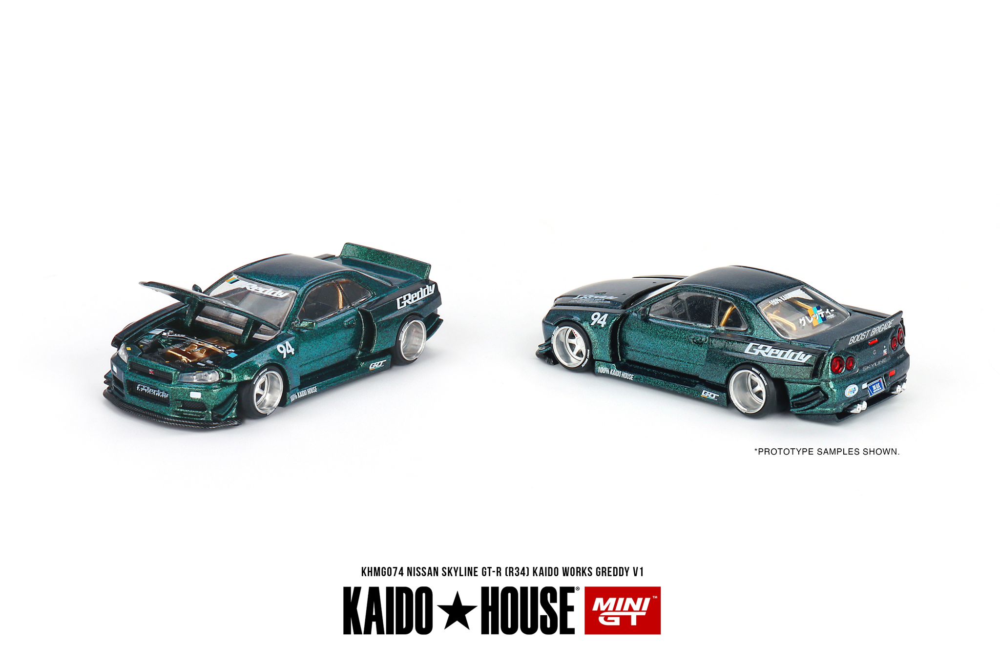 MiniGT MINI GT Kaido House 074 Nissan Skyline GTR R34 GREDDY