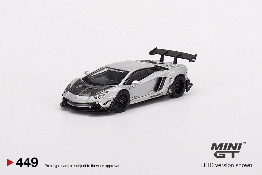 ミニカー MiniGT 449 Lamborghini Aventador Silver 現貨》Minigt 449 LB☆WORKS Lamborghini Aventador Limited Edition