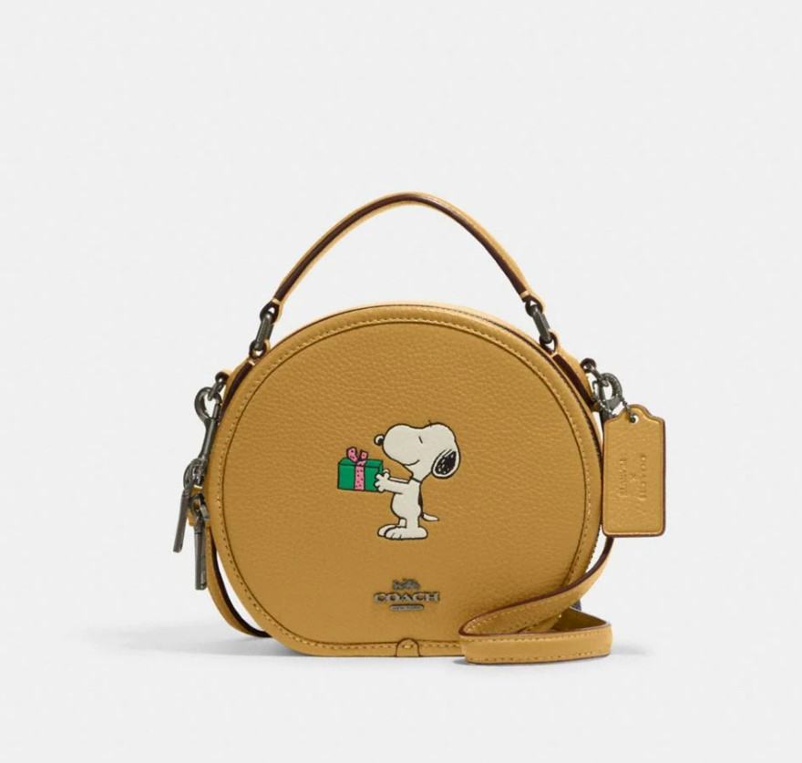 小物 COACH x PEANUTS COACH X Peanuts Canteen Crossbody With Snoopy Present Motif