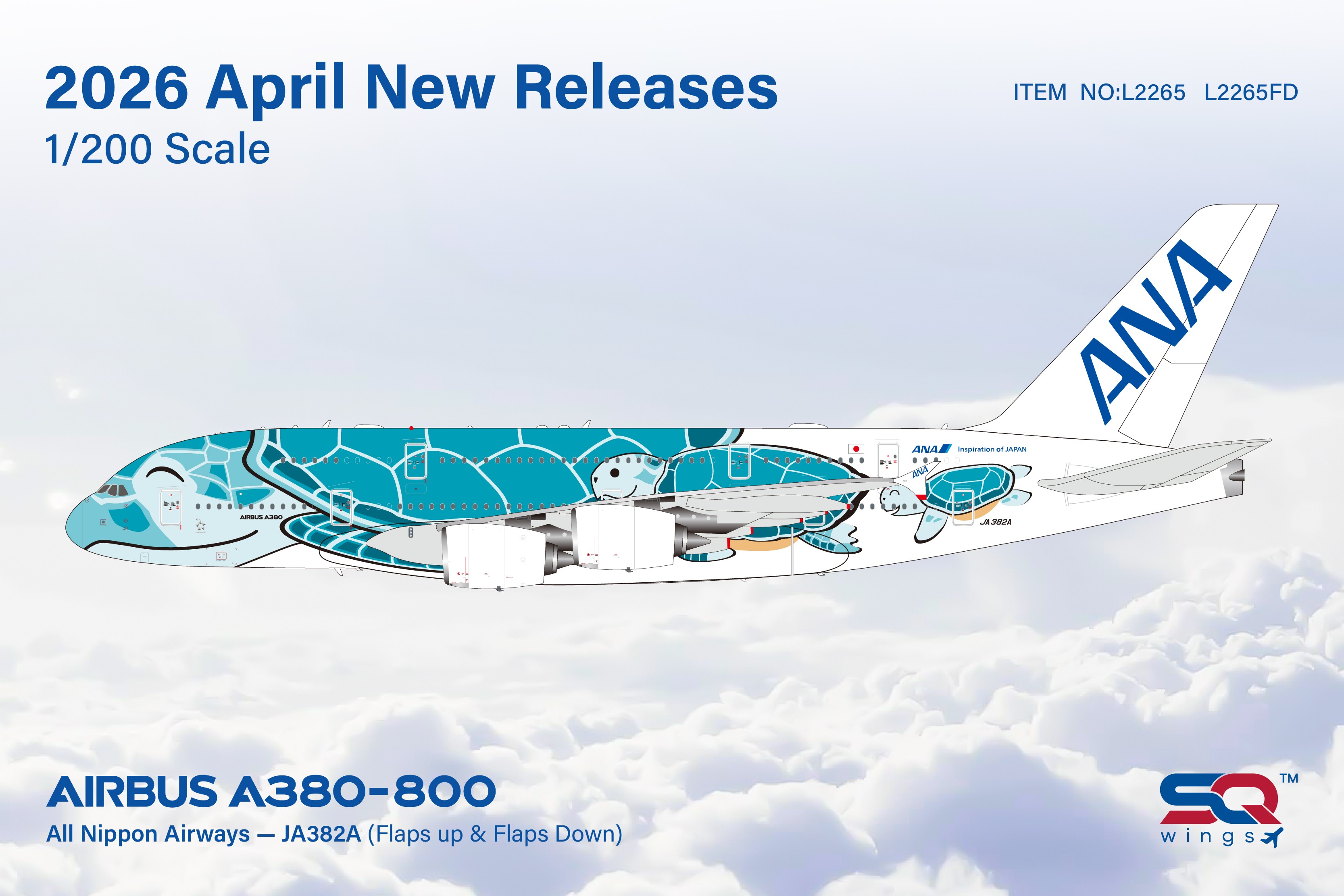 SQ Wings 1/200 ANA A380 Reg: JA382A - The Model Hub (HK)