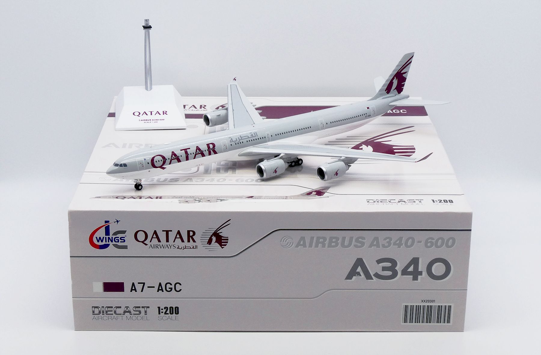 Pre-order] JC Wings XX20301 1/200 Qatar Airways Airbus A340