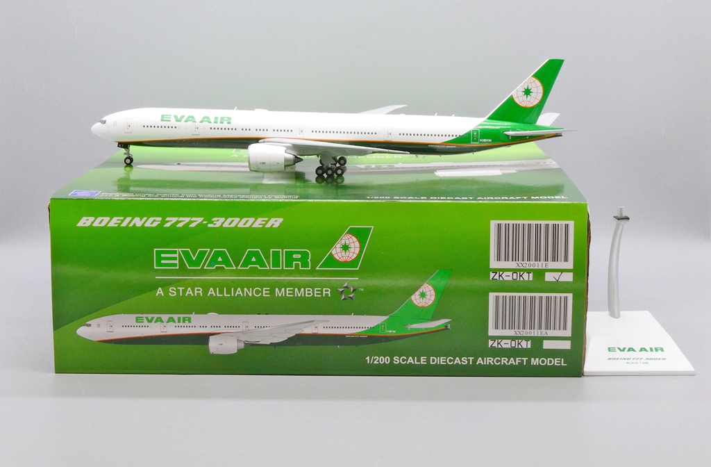 Instock] JC WINGS XX20011EA 1/200 EVA Air Boeing 777-300ER