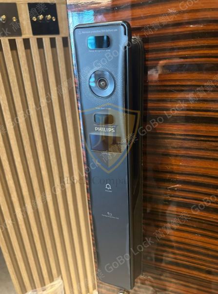 青衣青富苑裝電子門鎖Solity GP6000BK 香檳金- 高寶鎖業GoBo Lock