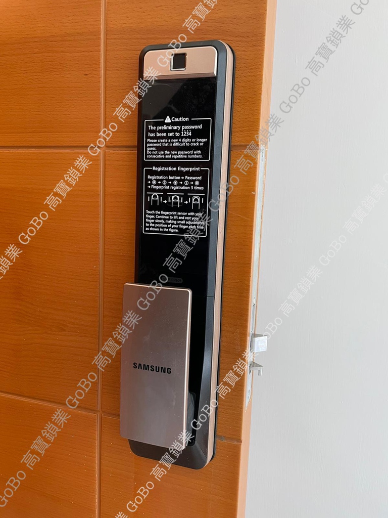 彰作　富峰群鶴　共箱　M630 馬鞍山銀湖天峰裝電子鎖Samsung DP609 香檳金- 高寶鎖業GoBo