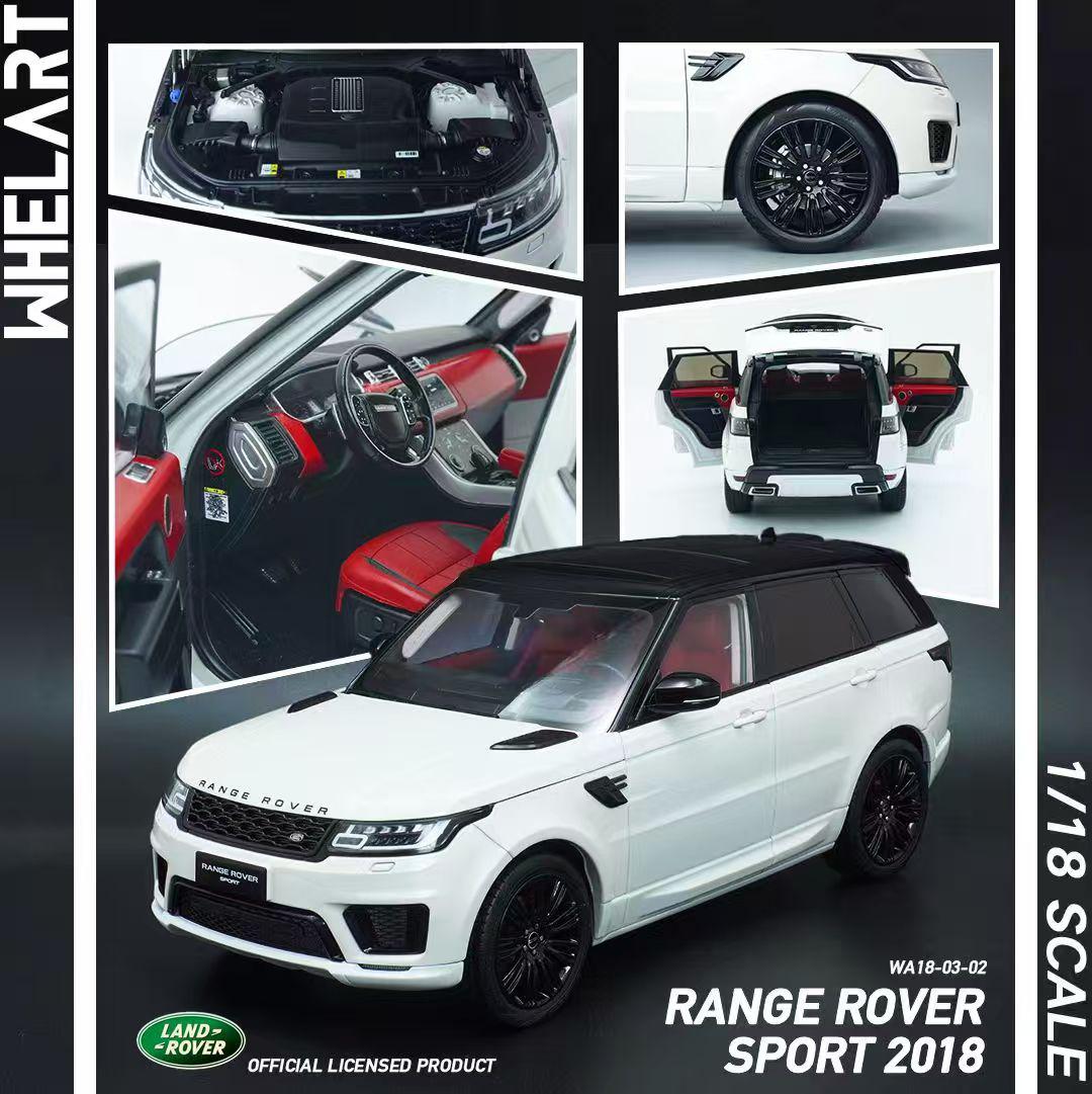 WHELART 1/18 Range Rover Sport White Obsidian Black Diecast model 