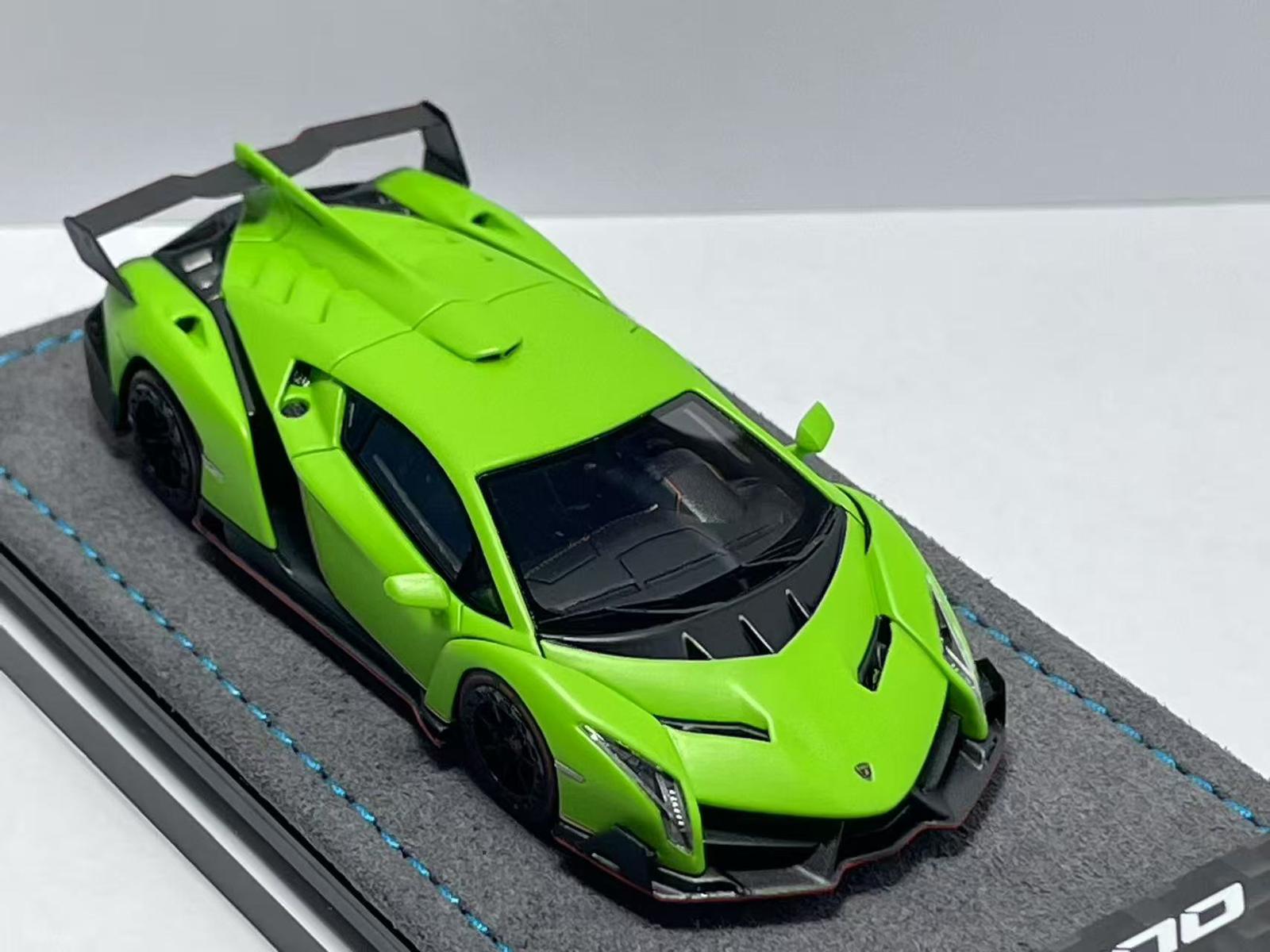1/64 DMH ランボルギーニ　Veneno ヴェネーノ　マットグリーン DMH x RW 1:64, Lamborghini VENENO Poison Limited Edition