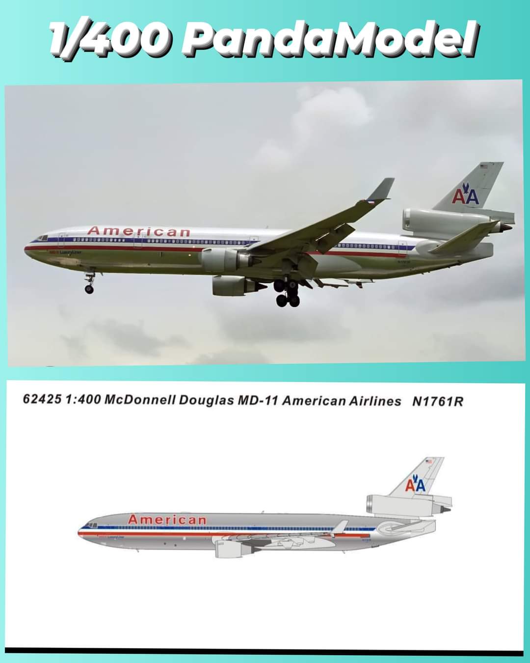 1/400 Pandamodel Preorder Now! American Airlines MD-11