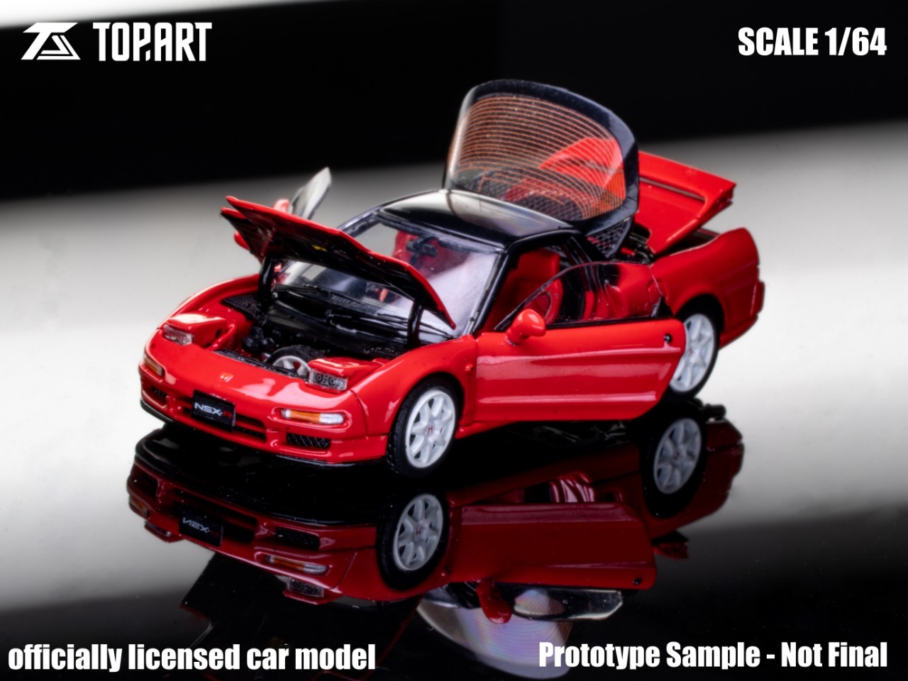 TopArt 1/64 Honda NSX-R (NA1)1992-95 Fully Open Diecast Model 合金
