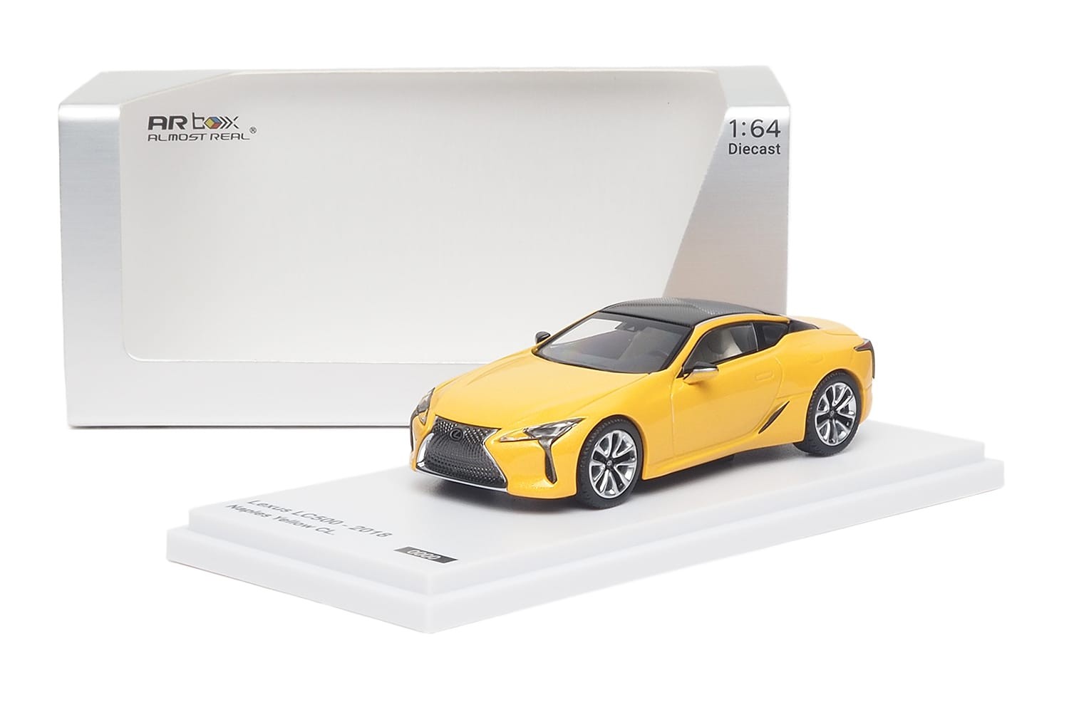 Almost Real ARBox 1/64 Lexus LC500 2018 Naples Yellow CL Diecast