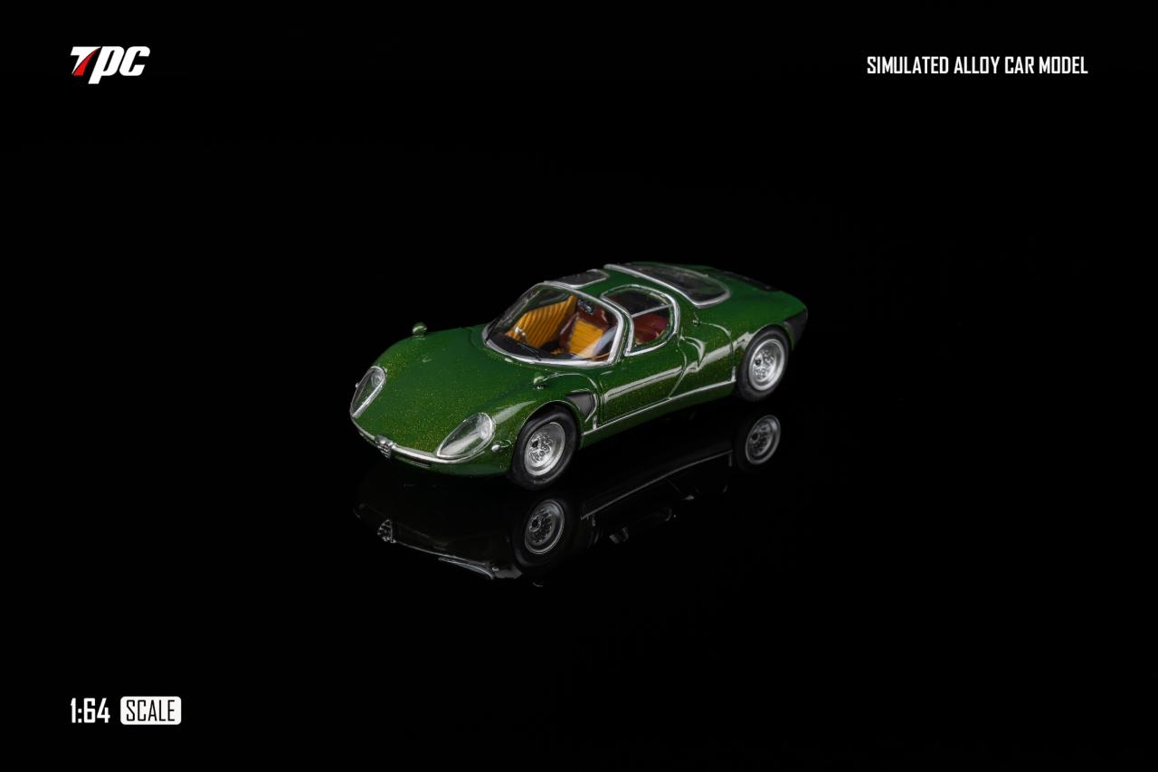 TPC 1/64 Alfa Romeo Tipo 33 Stradale Diecast Model (Green / Blue