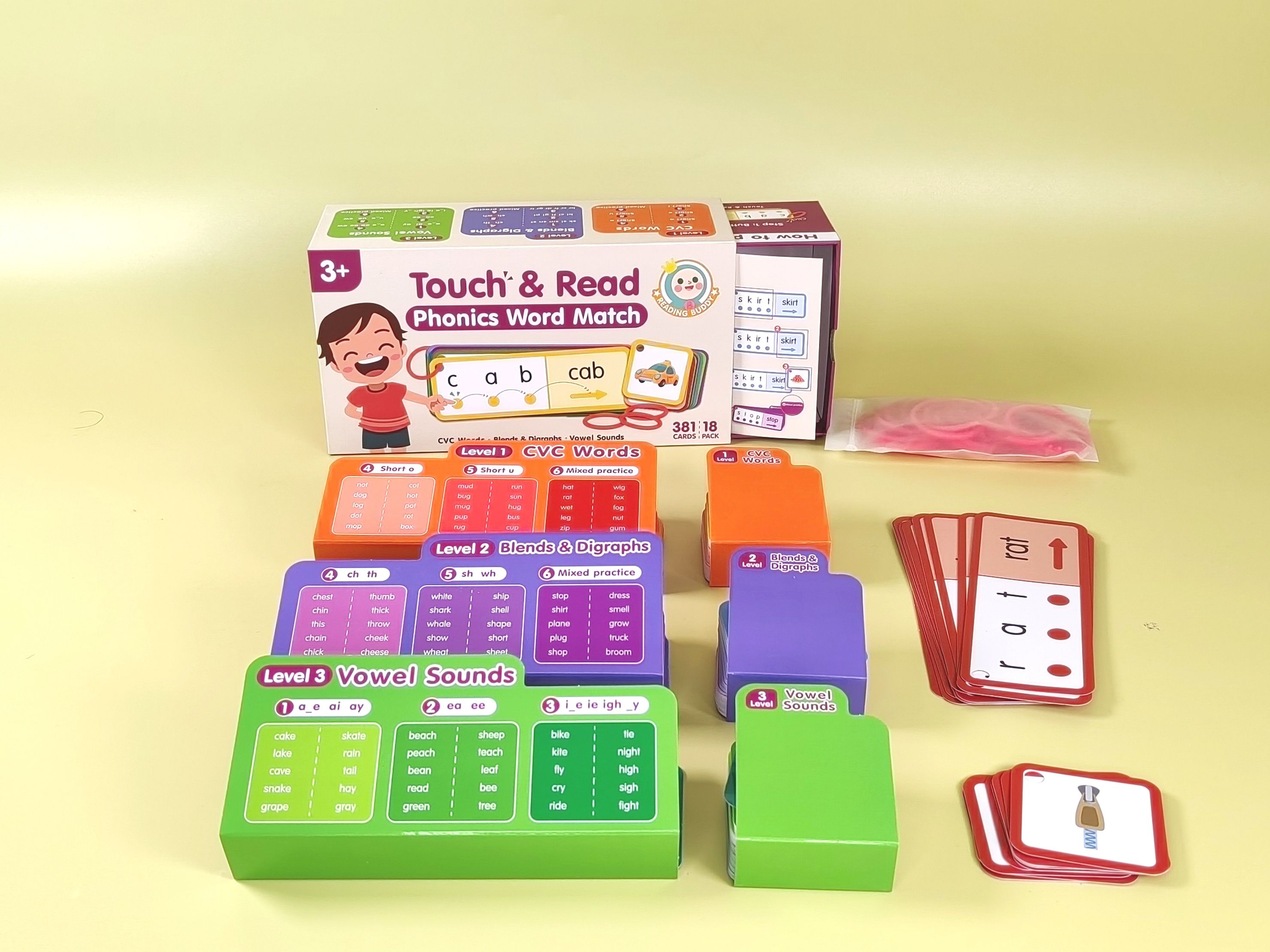 自然拼讀指讀卡Touch & Read —— Phonics Word Match - KnowledgeHub