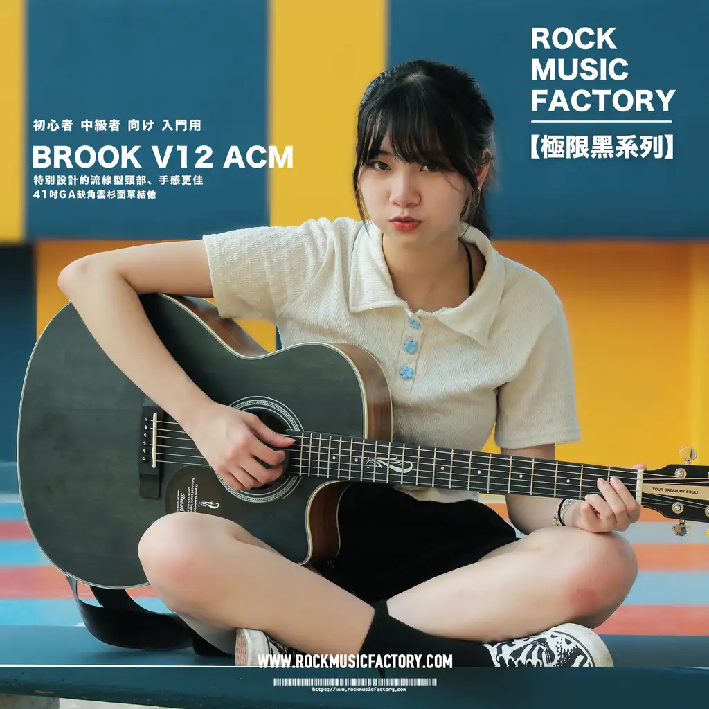 新款【極限黑系列】 41吋GA缺角雲杉面單結他｜即買即送禮品套裝(Capo 