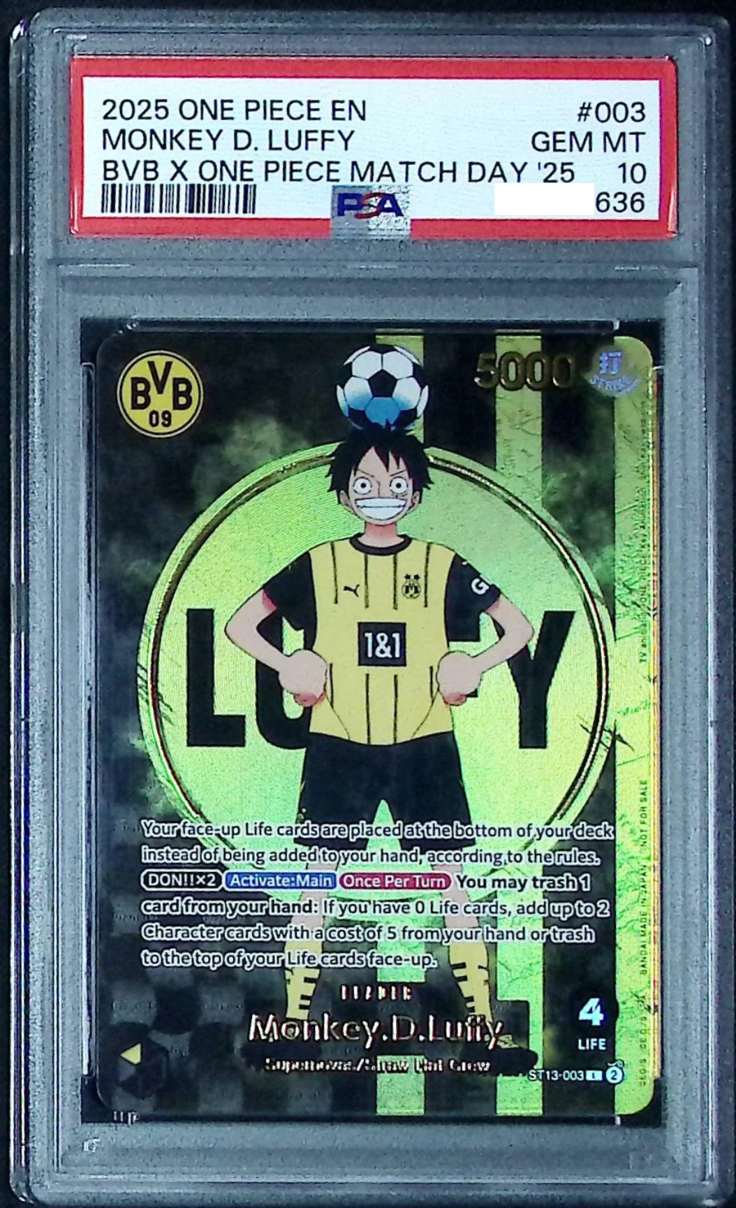 2025 ONE PIECE EN MONKEY D. LUFFY BVB X ONE PIECE MATCH DAY '25 10