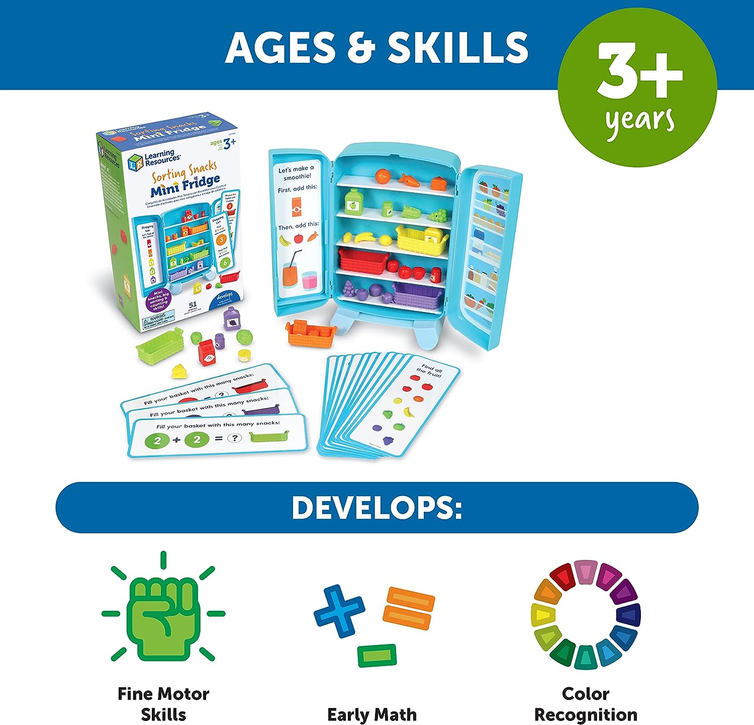 Learning Resources Sorting Snacks Mini Fridge - I Can Toyshop