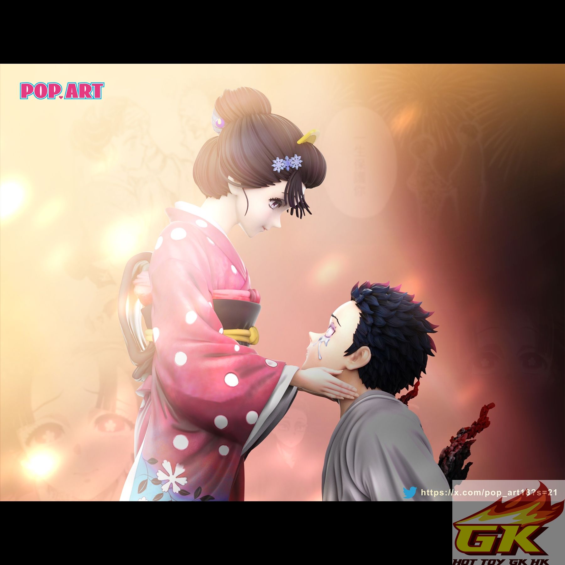 新品預定22977 POP.ART工作室狛戀猗窩座&戀雪- HotToyGKHK