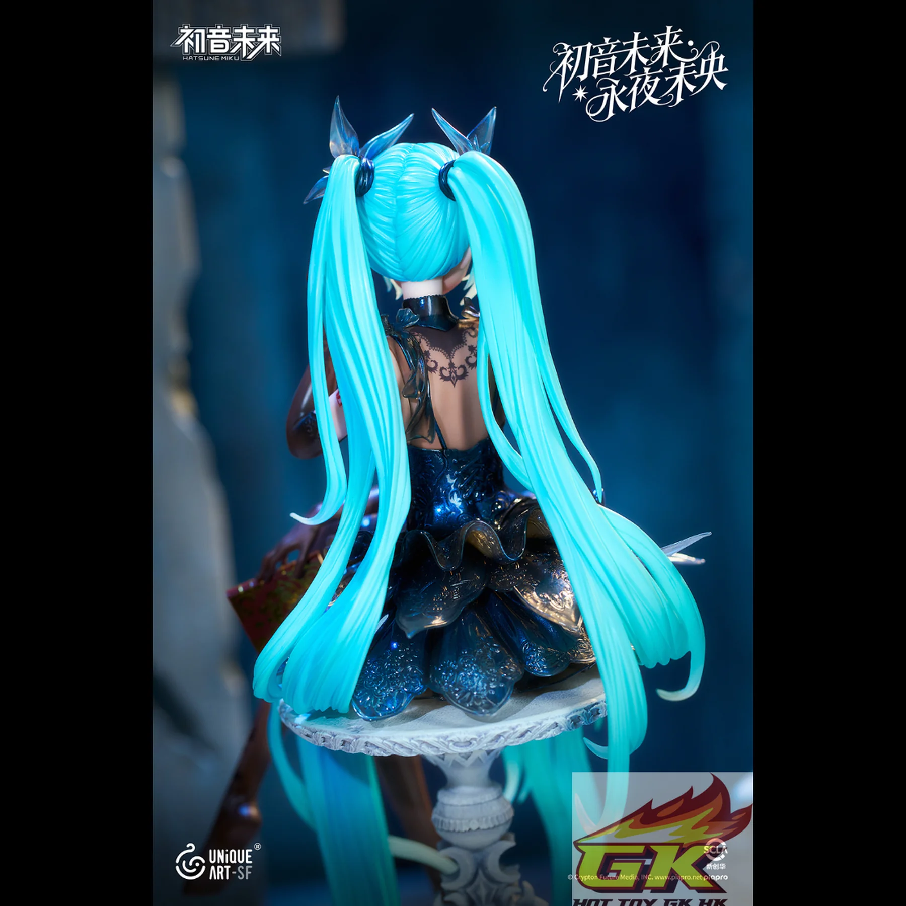 新品預定26265 UNiQUE ART 正版授權初音未來永夜未央正版收藏級手辦