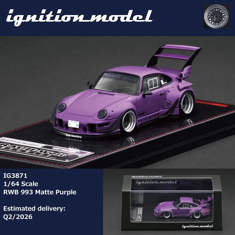 ig (Pre-Order預訂) IG 1/64 DIECAST IG3871 RWB 993 Matte Purple