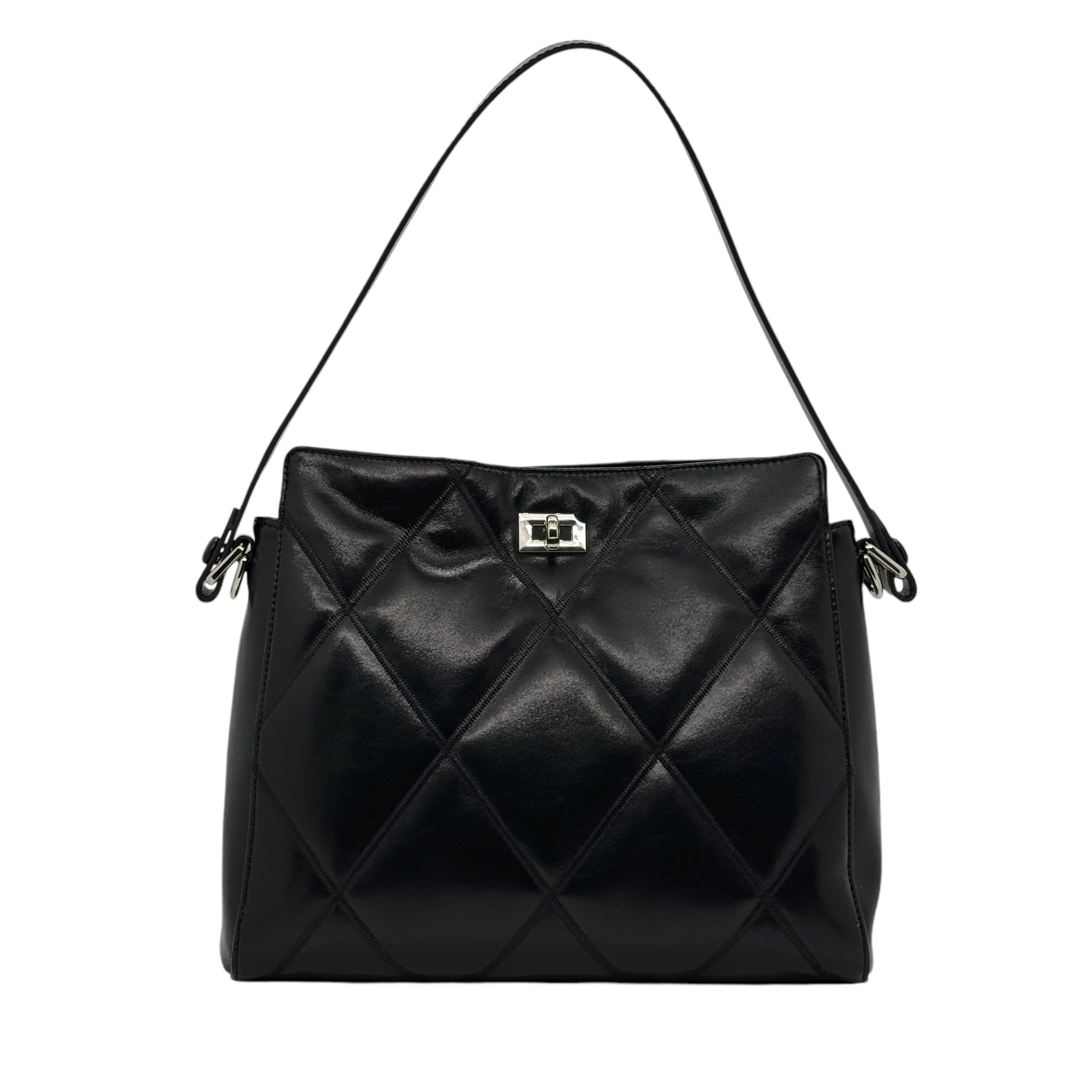 Quilted tote bag with chain - No Brand No Name