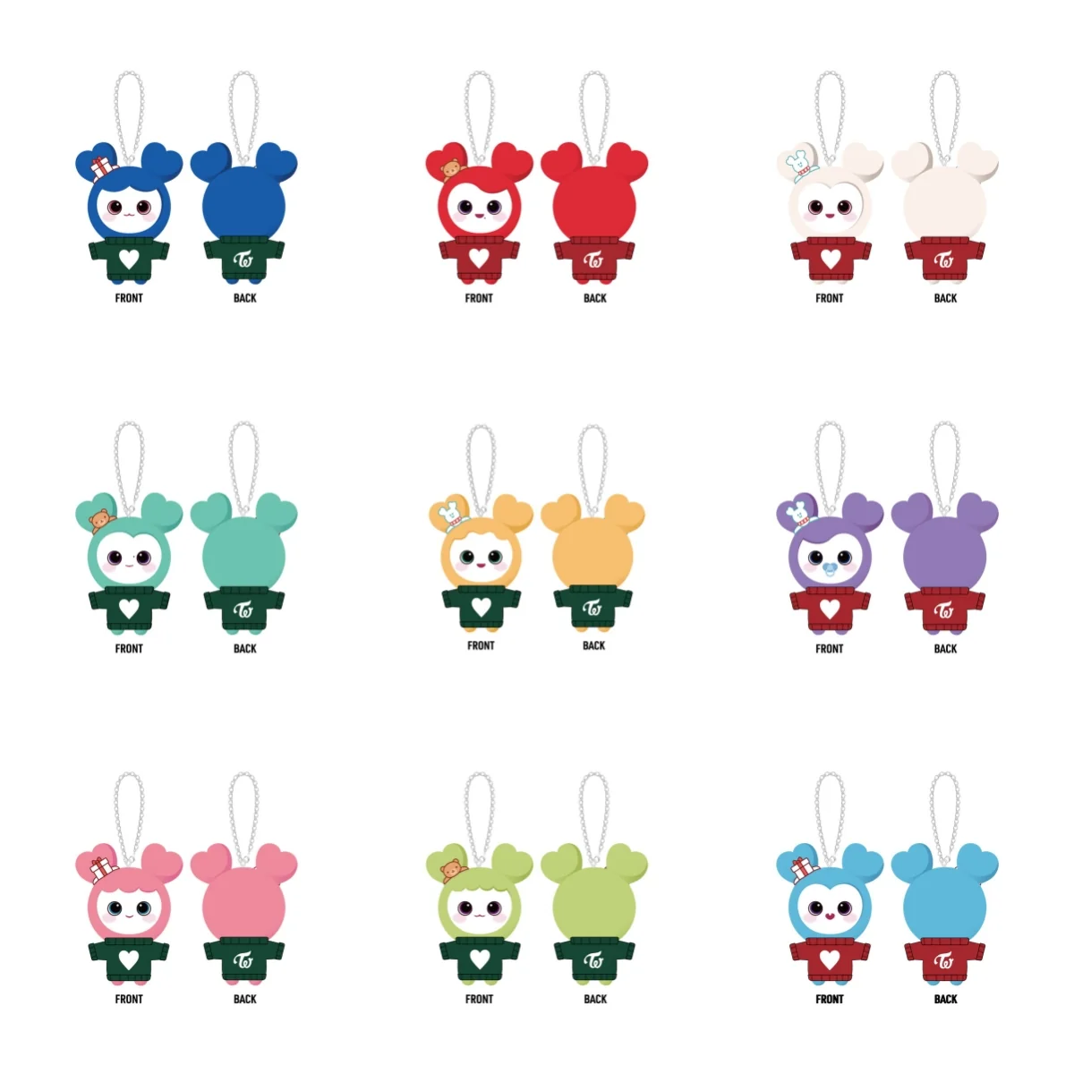 TWICE BABY LOVELYS BAG CHARM3体セット特典カード付 TWICE OFFICIAL GOOD “Holiday Morning” BABY LOVELYS Bag Charm