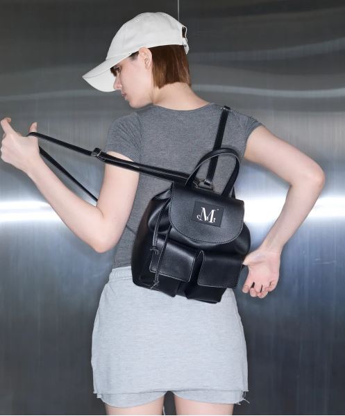 ★MUCENT★ Aren Two Pocket Leather Mini Backpack Unisex P000 UNISEX>MUCENT AREN TWO POCKET LEATHER MINI BACKPACK - chicinhk