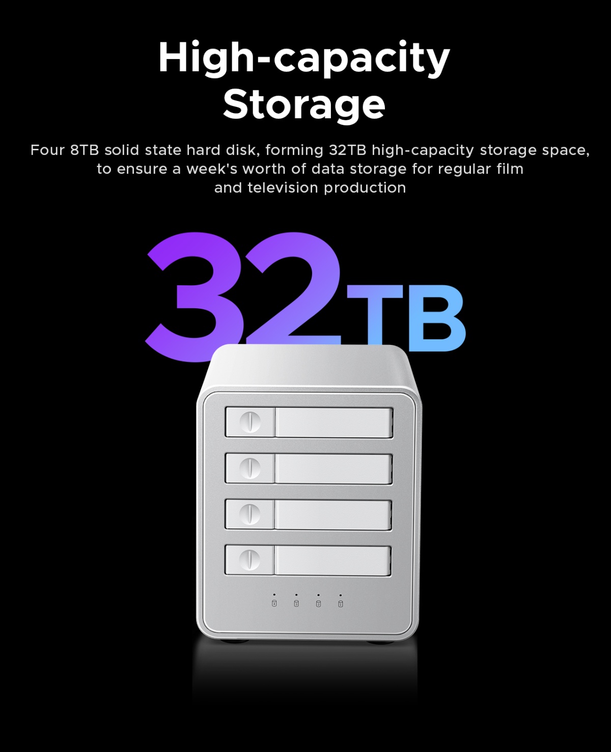 ORICO USB4 40Gbps 4-Bay All-Flash Enclosure for M.2 NVMe SSD