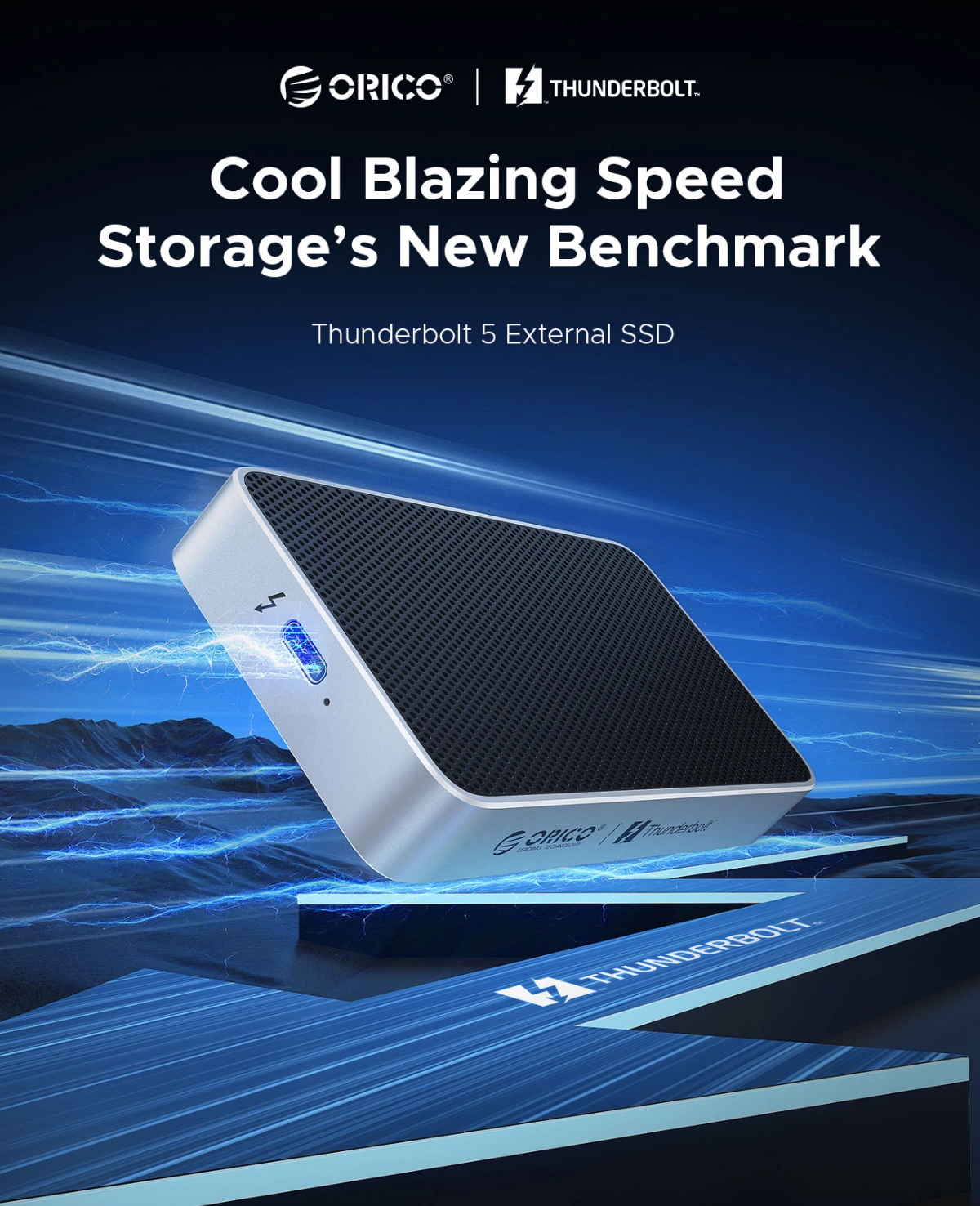 ORICO Aluminum Thunderbolt 5 80Gbps NVMe SSD Enclosure [X50