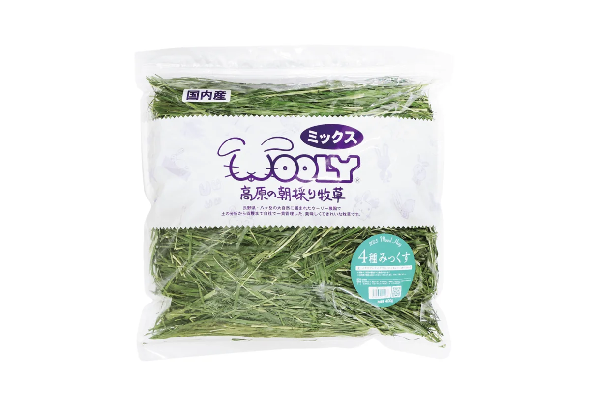 WOOLY ミックスヘイ 400g 4種×4袋 Wooly 高原混合牧草(四草混合) - 400g - LittleLand
