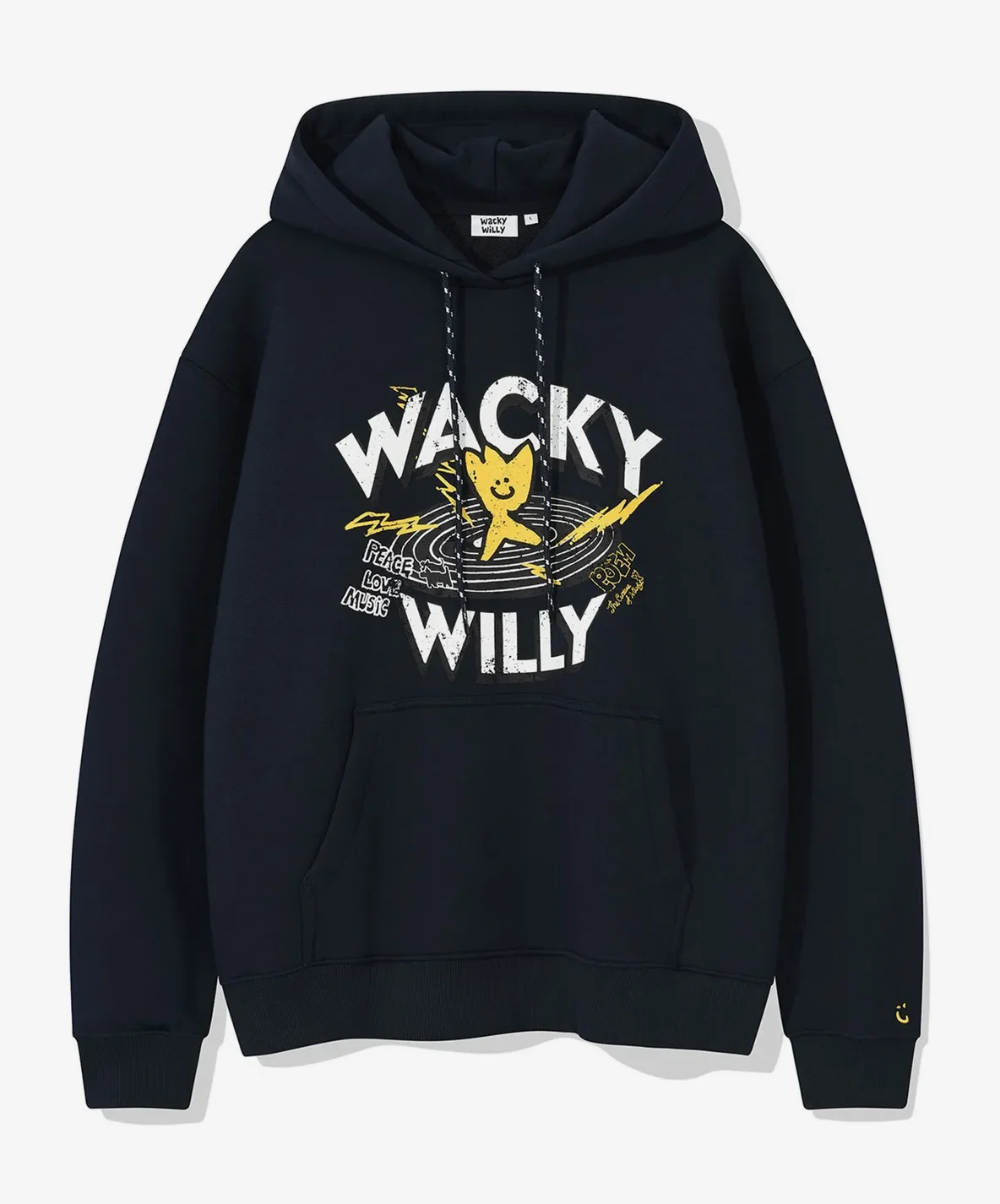 パーカー・フーディ [WACKYWILLY] Crack Graphic Semi-overfit Hoodie (2 COLOR) WackyWilly特價優惠HKD328 ✨韓國Wacky Willy 男女裝款Crack
