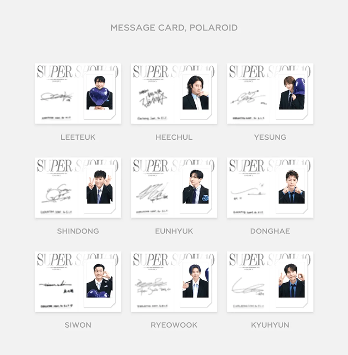 SUPER SHOW 10 FRAGRANCE SIWON トレカセット 韓代頑童-SUPER JUNIOR CONCERT 'SUPER SHOW 10' 官方周邊