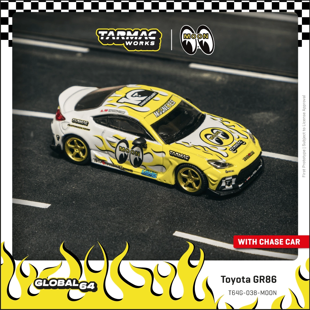 預訂Pre-order 》Tarmac 1/64 Toyota GR86 MOONEYES - JackFat Toys