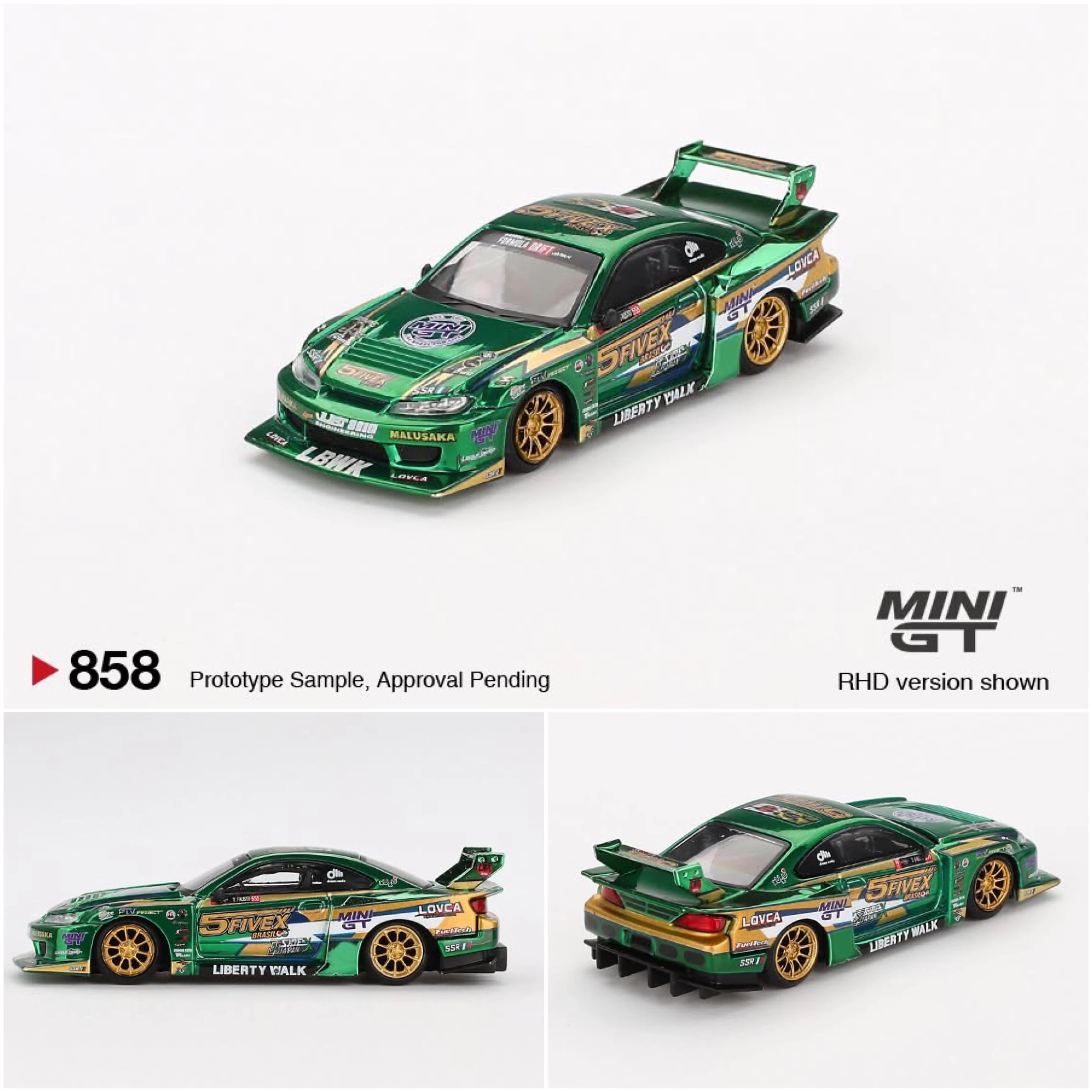 MINI GT 858 ミニGT　日産シルビア S15　LBWK 2024 Amazon | MINI GT 1/64 ニッサン LB-Super Silhouette シルビア