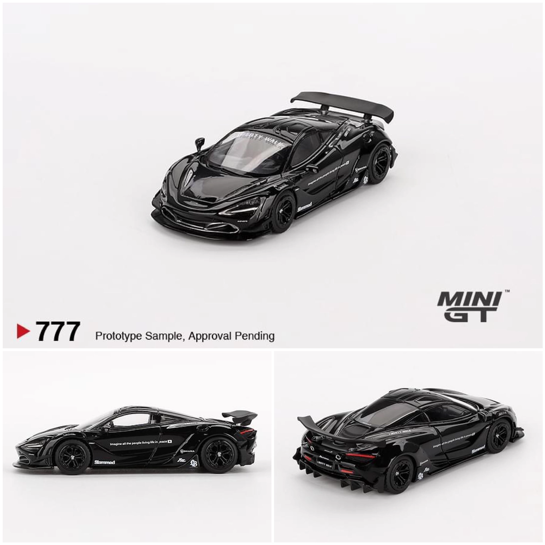 MINIGT 777 McLaren 720S LB☆Works Black MINI GT - JackFat Toys