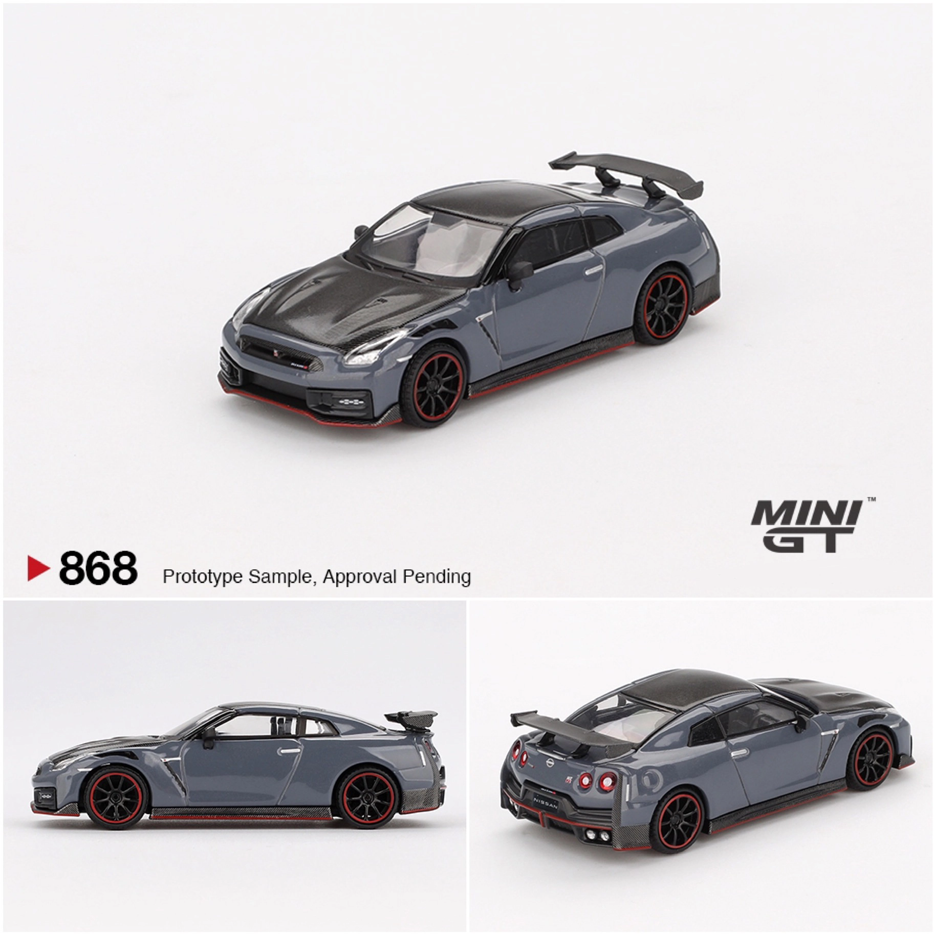 MINI GT 868 Nissan GT-R GTR Nismo 2024 NISMO Stealth Gray MINIGT