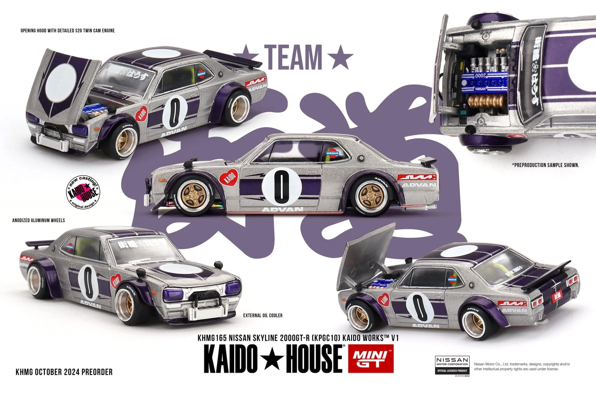 Kaido House X MINI GT 165 Nissan Skyline GTR KPGC10 Kaido