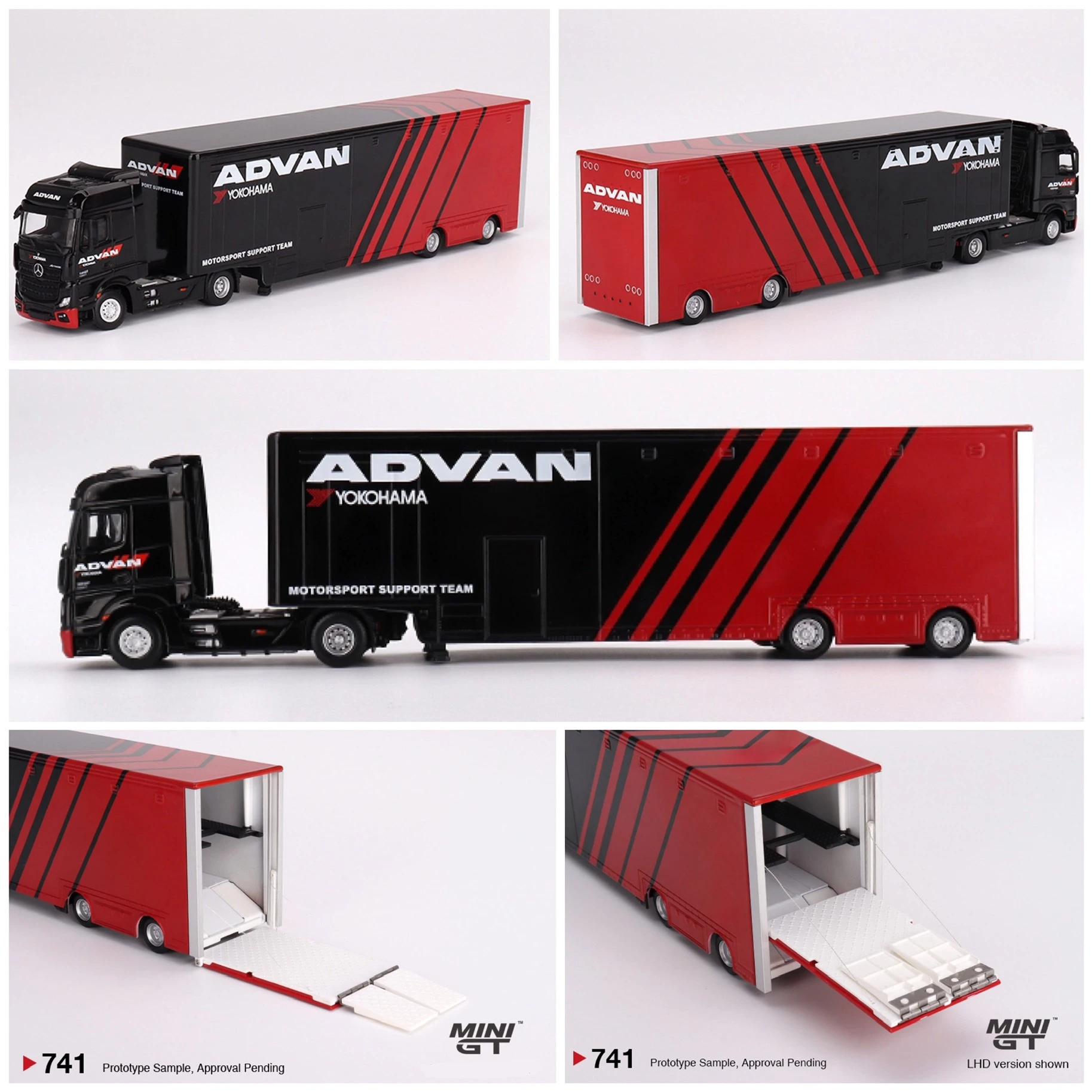 Minigt 741 Mercedes Benz Actros w/ Racing Transporter 