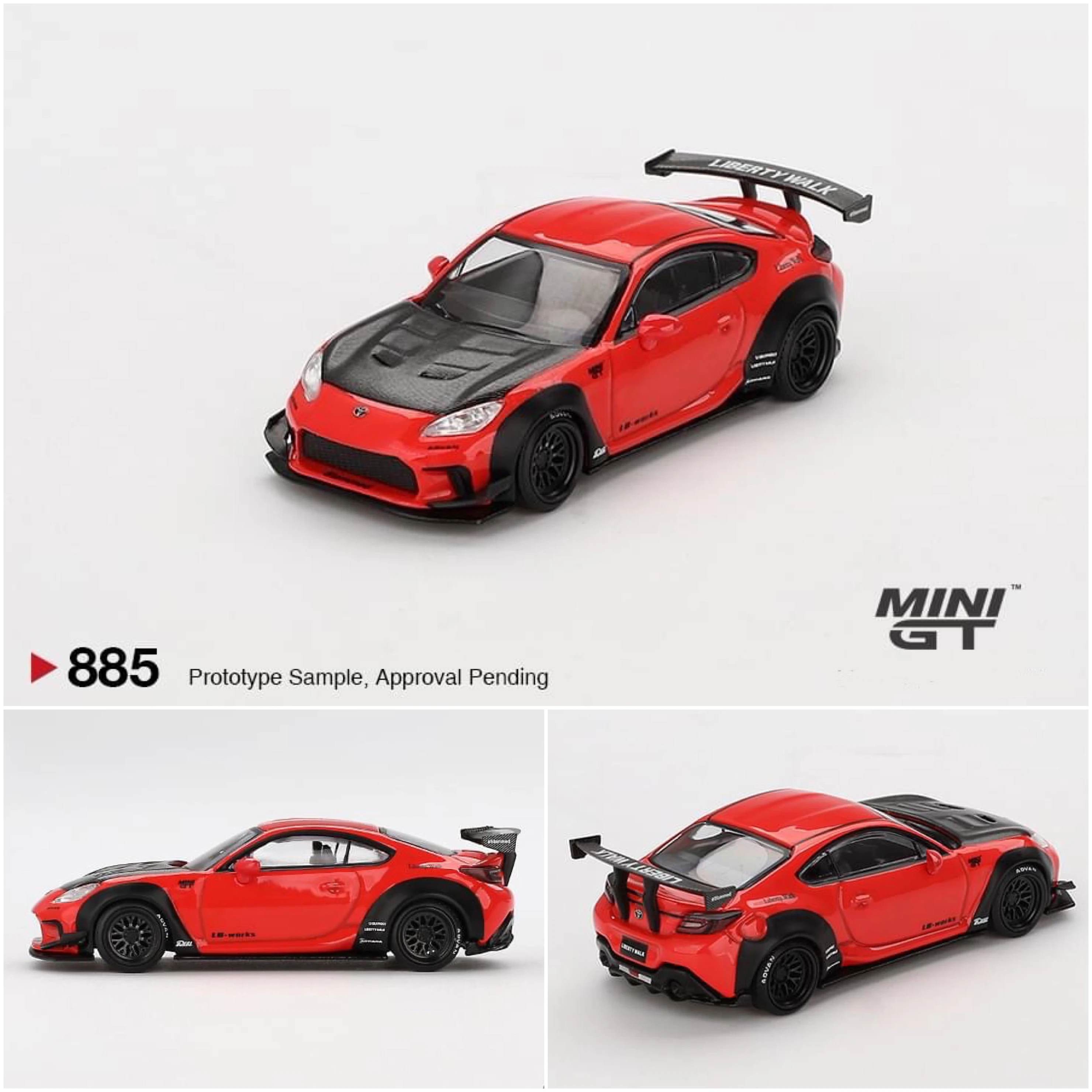 MINI GT 885 Toyota GR86 LB☆Nation Red MINIGT - JackFat Toys