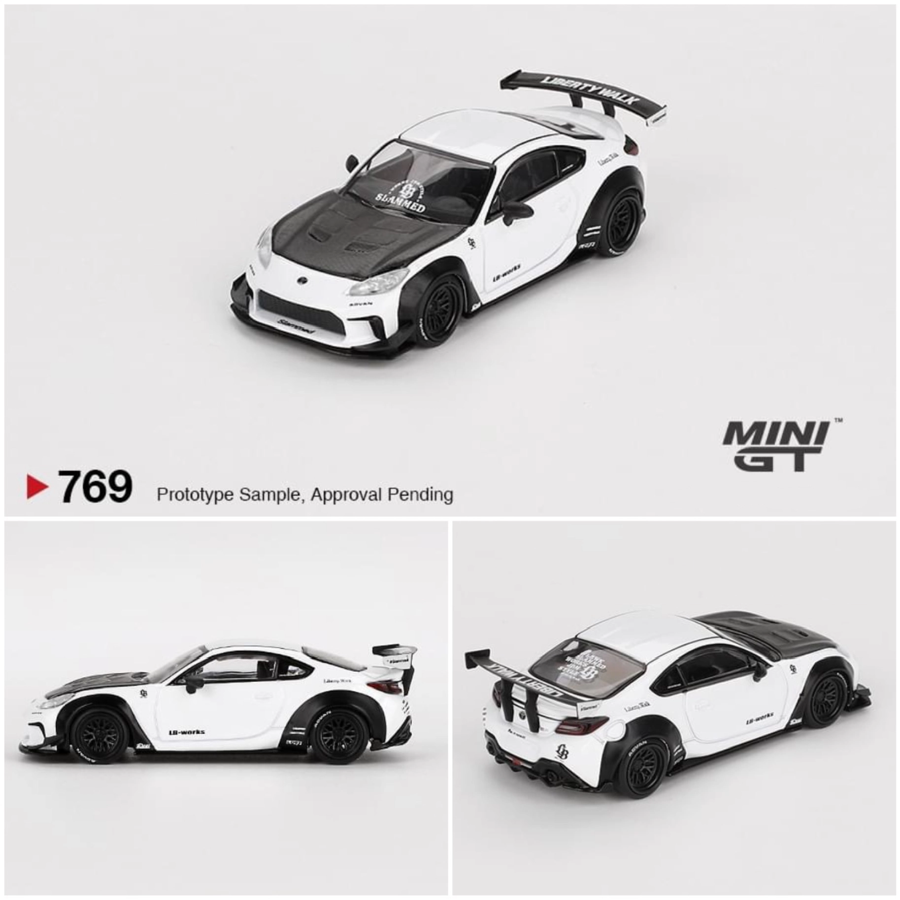 MINIGT 769 Toyota GR86 LB☆Nation White MINI GT - JackFat Toys